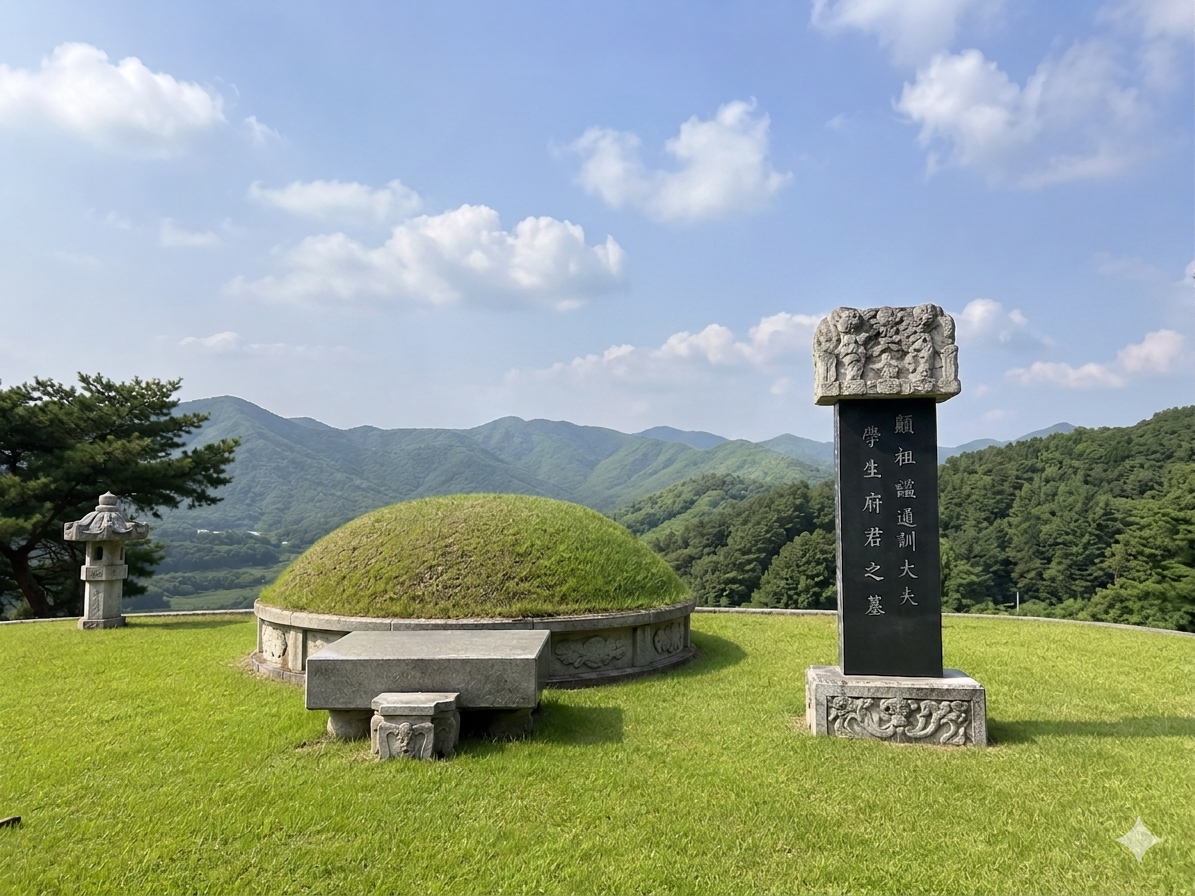 조용한 산속 묘역과 자연 풍경
